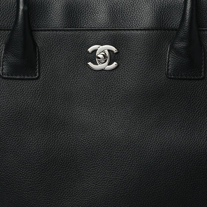 Chanel Calfskin Tall Cerf Tote Black 9 of 11