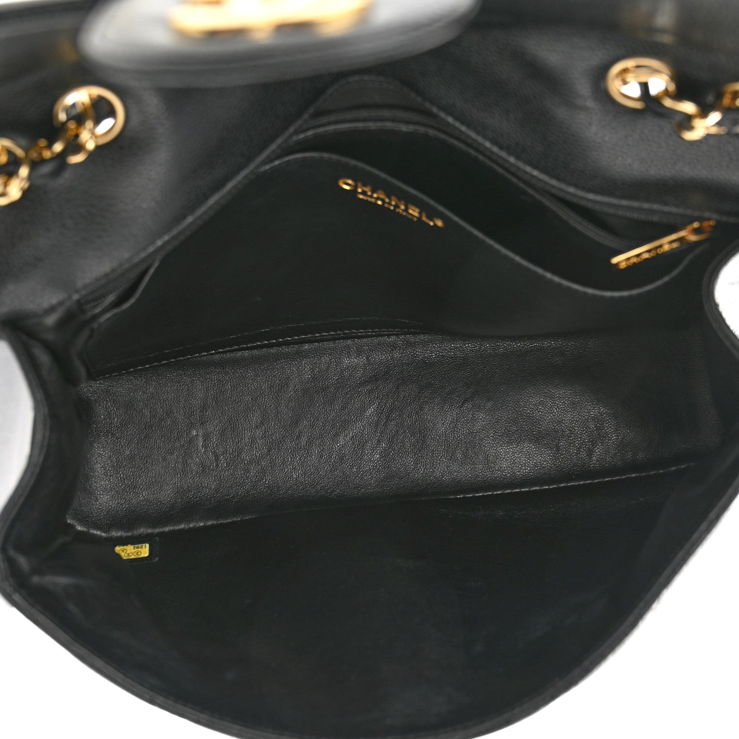 Chanel Caviar Quilted Jumbo Single Flap Black 5 of 12