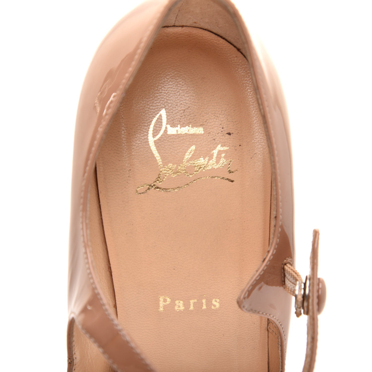 Christian Louboutin Patent Bana 140 Pumps 39 Nude 7 of 8