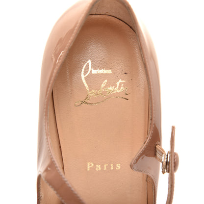 Christian Louboutin Patent Bana 140 Pumps 39 Nude 7 of 8