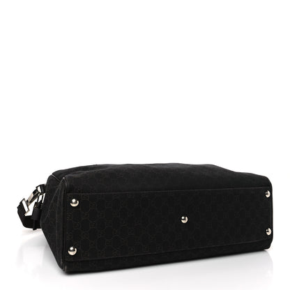 Gucci Denim Monogram Large Carry On Duffle Dark Brown 4 of 9