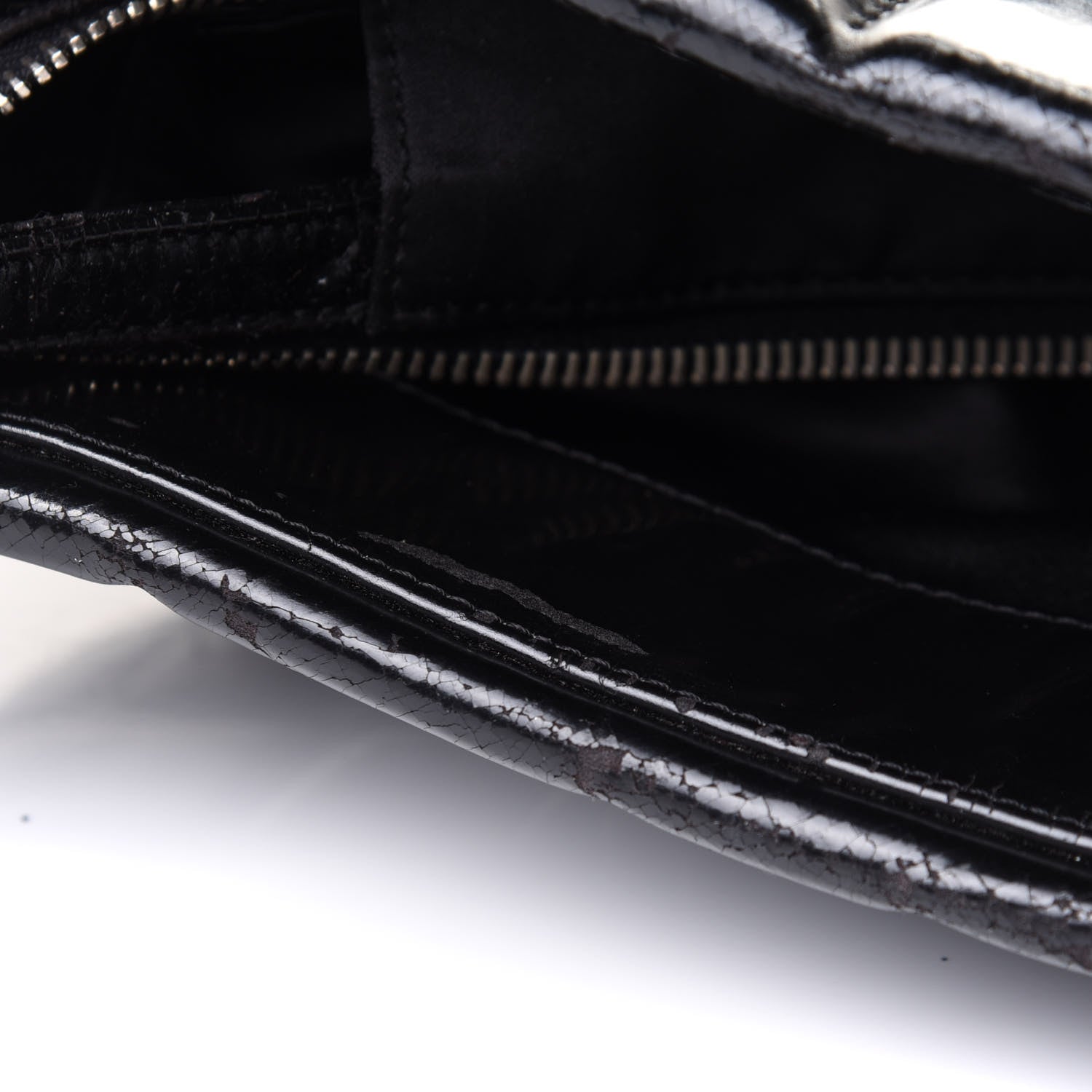 Chanel Vinyl Quilted Frozen Shopping Tote Black 14 of 15