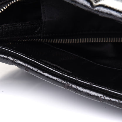 Chanel Vinyl Quilted Frozen Shopping Tote Black 14 of 15