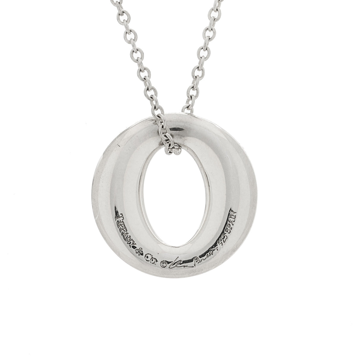 Tiffany Sterling Silver Elsa Peretti Sevillana Pendant Necklace 5 of 7