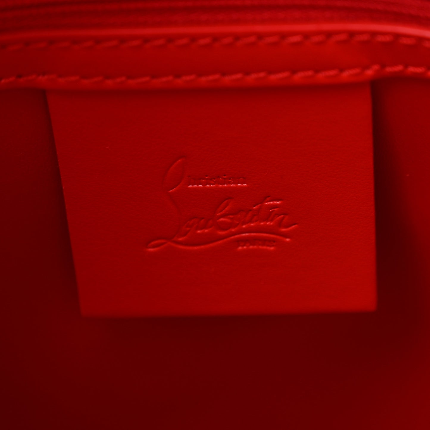 Calfskin Spikes Loubinthesky Medium Paloma Red