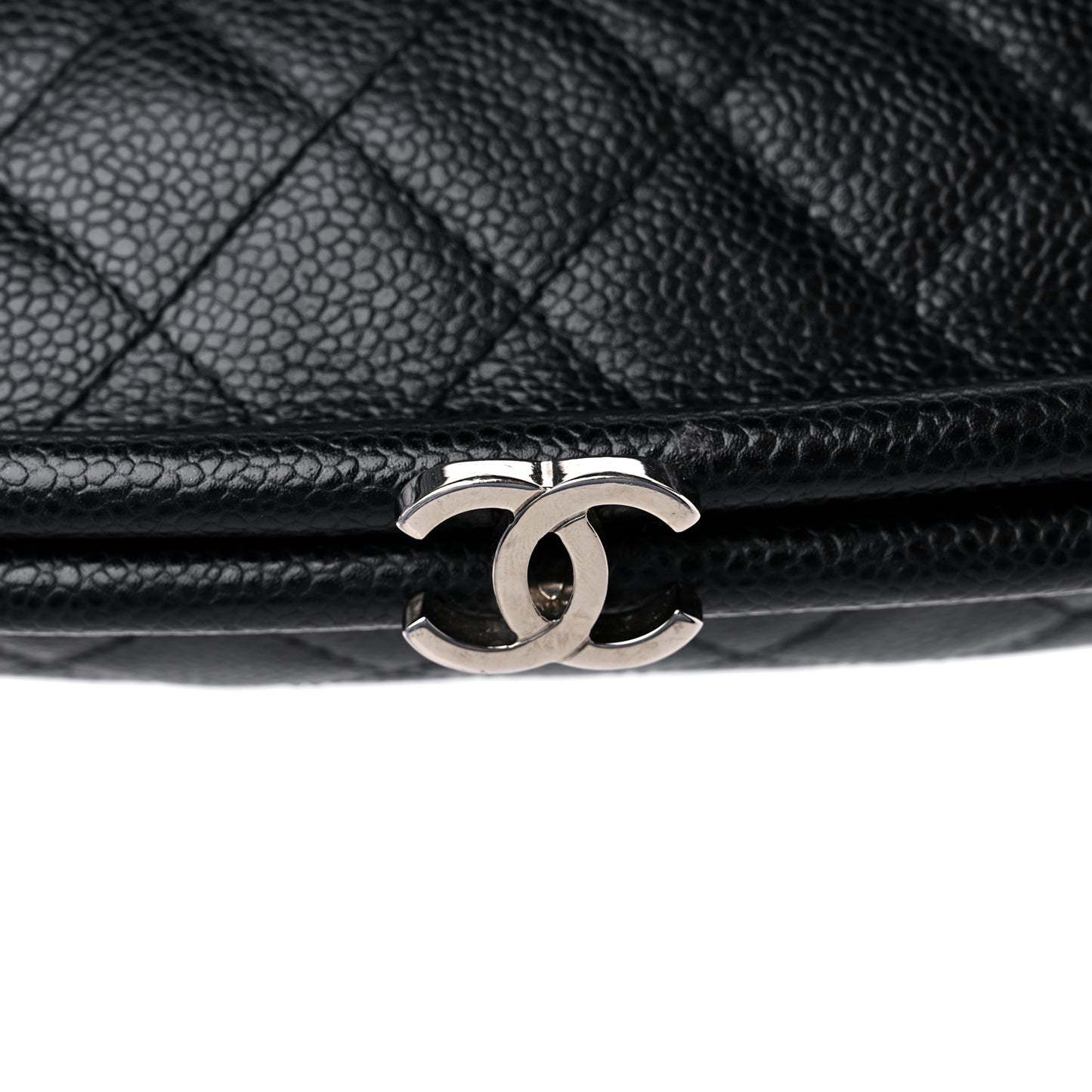 Caviar Quilted Timeless Clutch Black