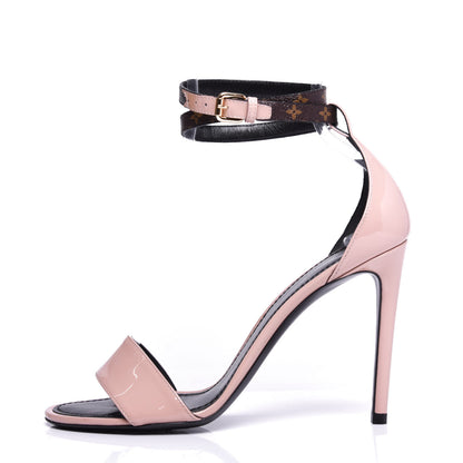 Louis Vuitton Patent Monogram Call Back Sandals 38 Rose Ballerine 1 of 10