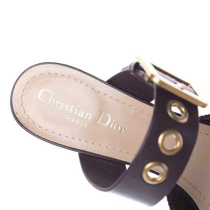 Christian Dior Technical Fabric Calfskin D-Dior 65mm Mules 39 Rouge Black 8 of 11