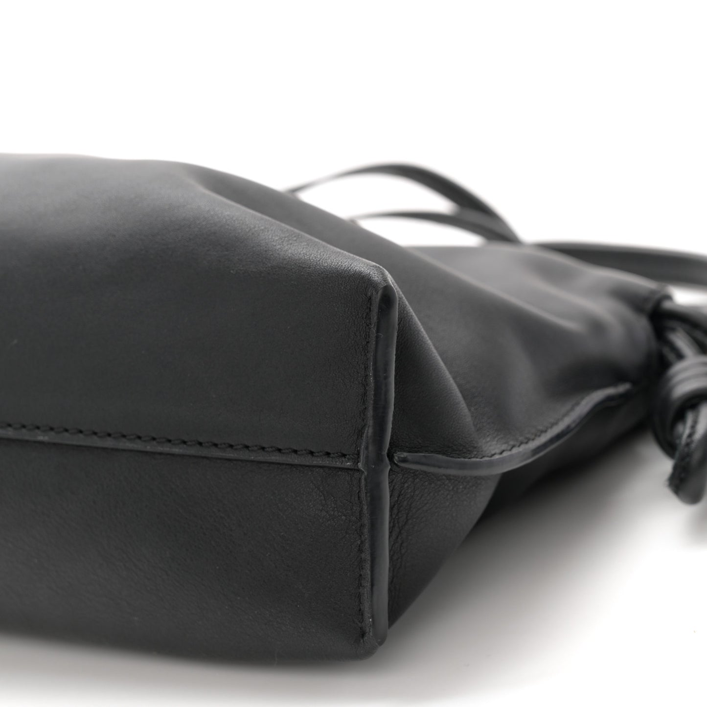 Calfskin Mini Flamenco Knot Clutch Black