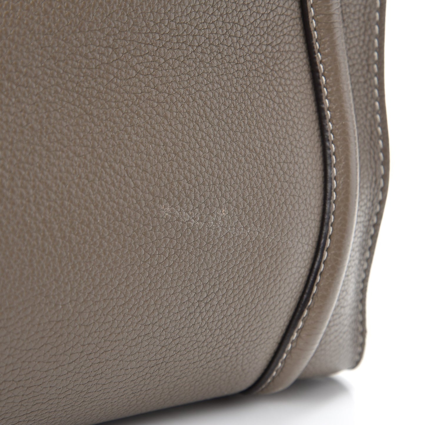 Drummed Calfskin Mini Luggage Souris