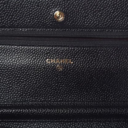 Chanel Caviar Quilted Wallet On Chain WOC Black 6 of 11