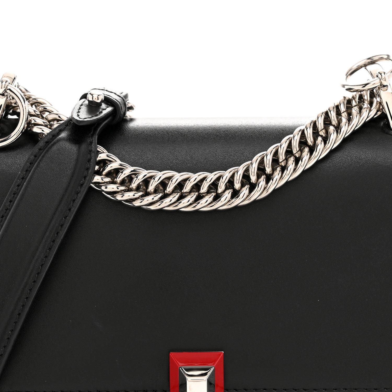 Fendi Vitello Liberty Studded Small Kan I Shoulder Bag Black Multicolor 8 of 10