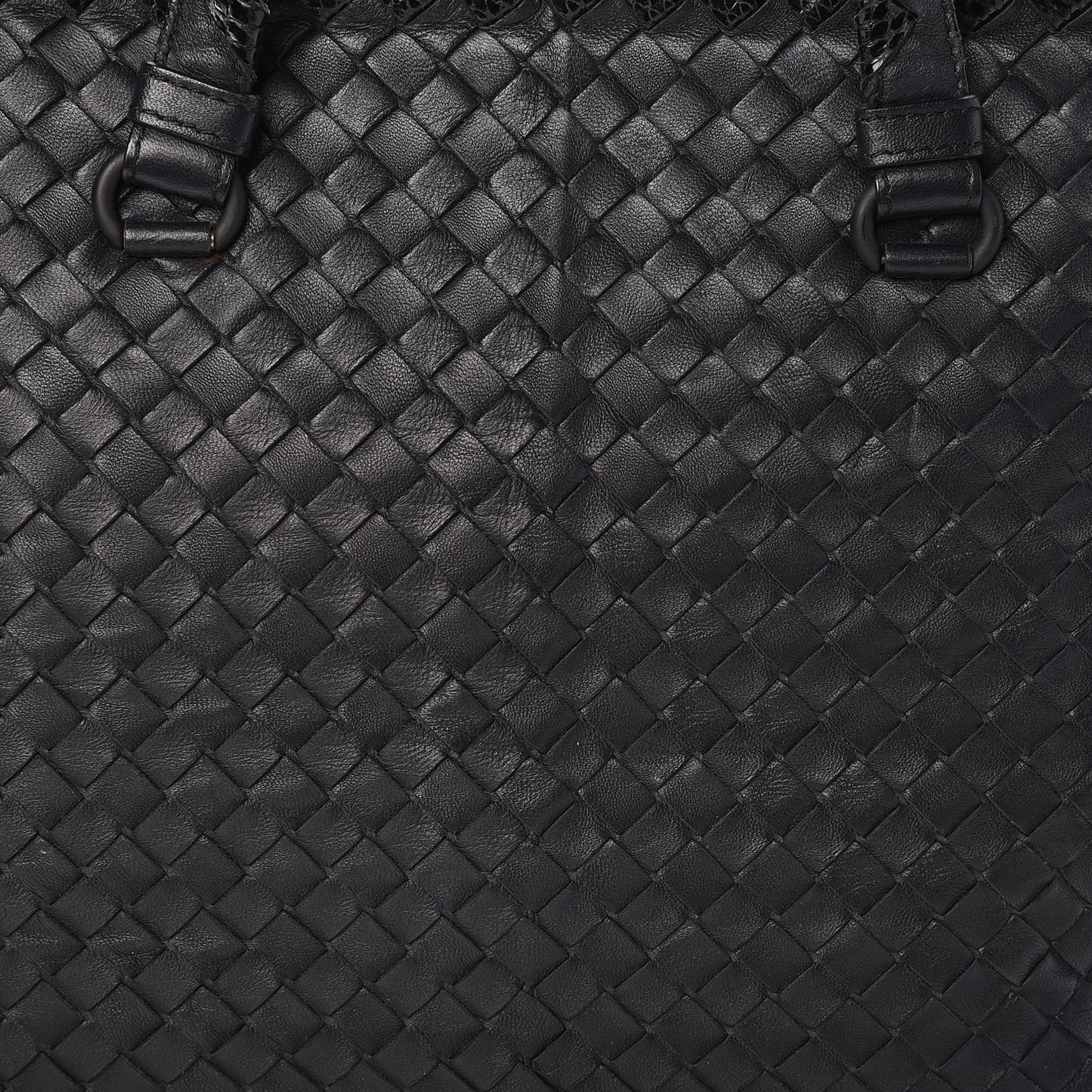 Nappa Intrecciato Ayers Brick Tote Black