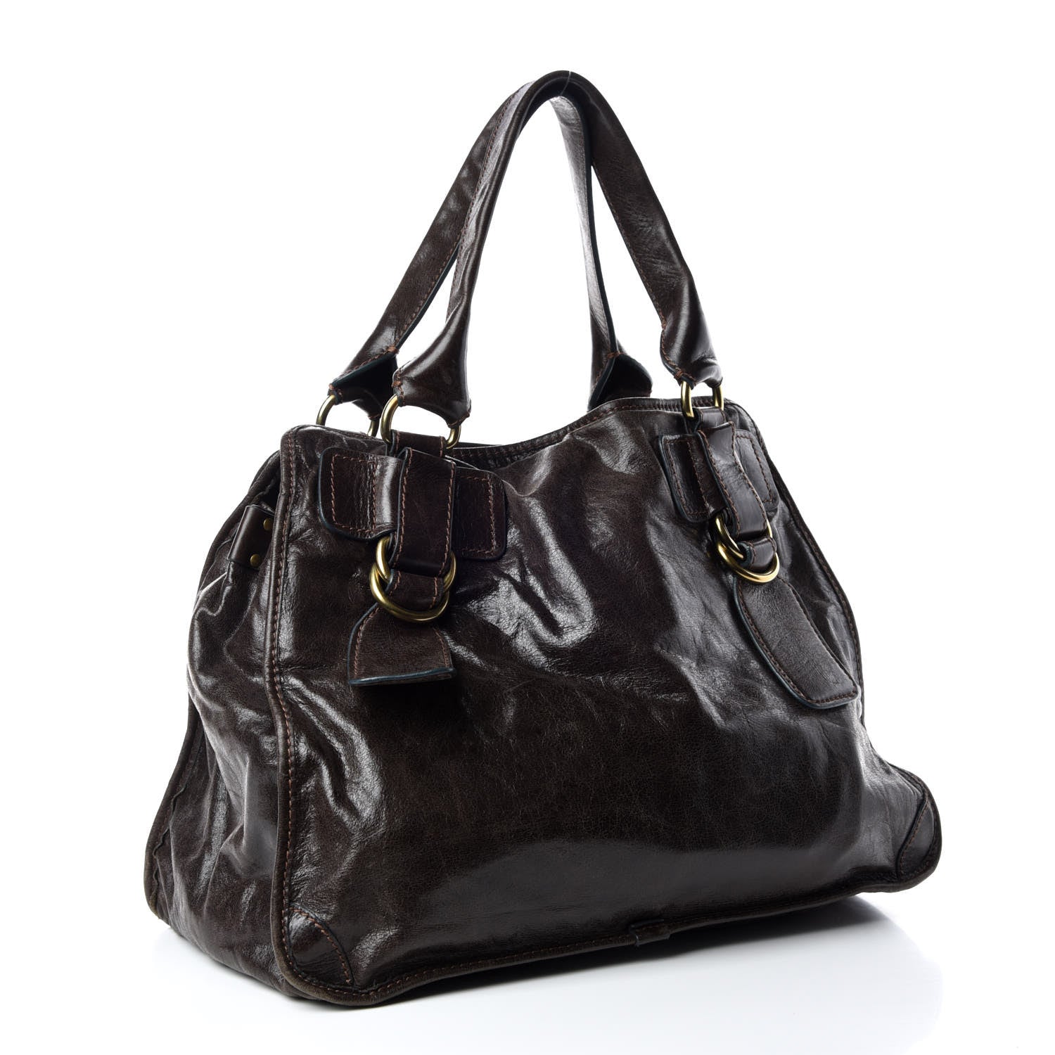 Chloe Calfskin Large Bay Tote Brown 3 of 14