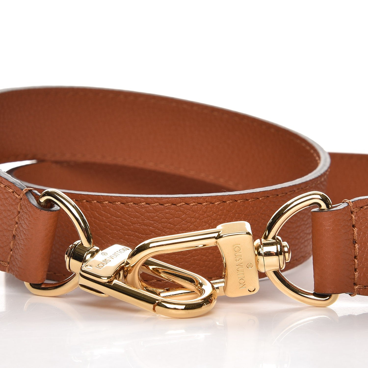Louis Vuitton Calfskin Manhattan Shoulder Strap Caramel 2 of 3