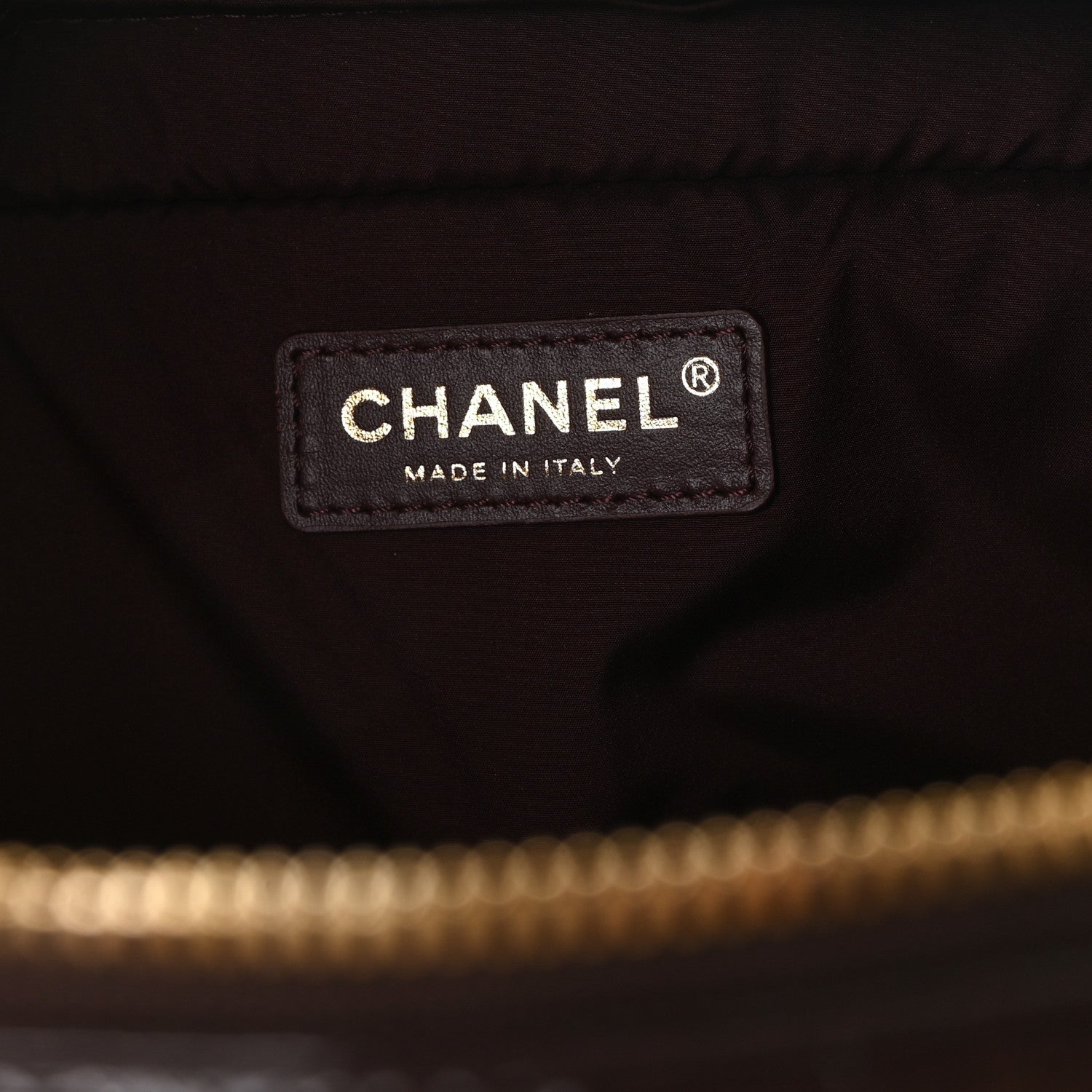 Chanel Patent Crumpled Calfskin Quilted Travel Bowling Bag Dark Brown 6 of 10
