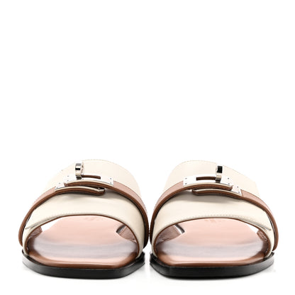 Hermes Calfskin Giulia Sandals 39 Beige Glaise Rose Perle 2 of 11