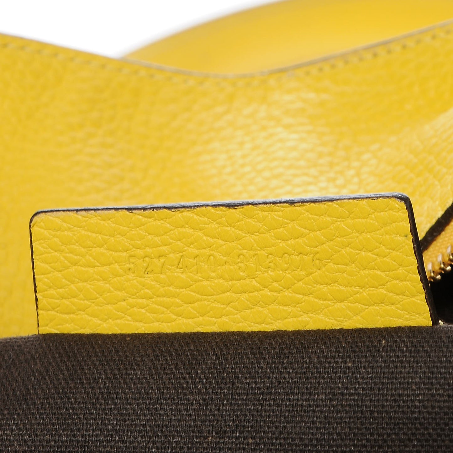 Pebbled Calfskin Large Skull Padlock Zip Around Tote Yellow