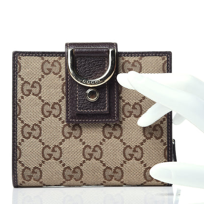 Gucci Monogram D Ring Compact Wallet Dark Brown 2 of 12