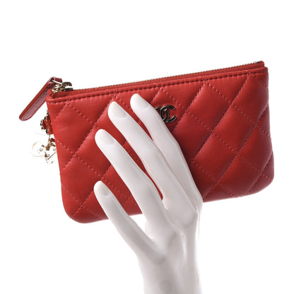 Chanel Lambskin Quilted Small Casino Cosmetic Case Red 2 of 8
