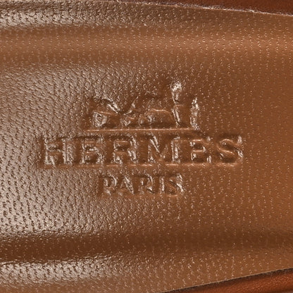 Hermes Calfskin Oasis Sandals 37.5 Gold 7 of 14