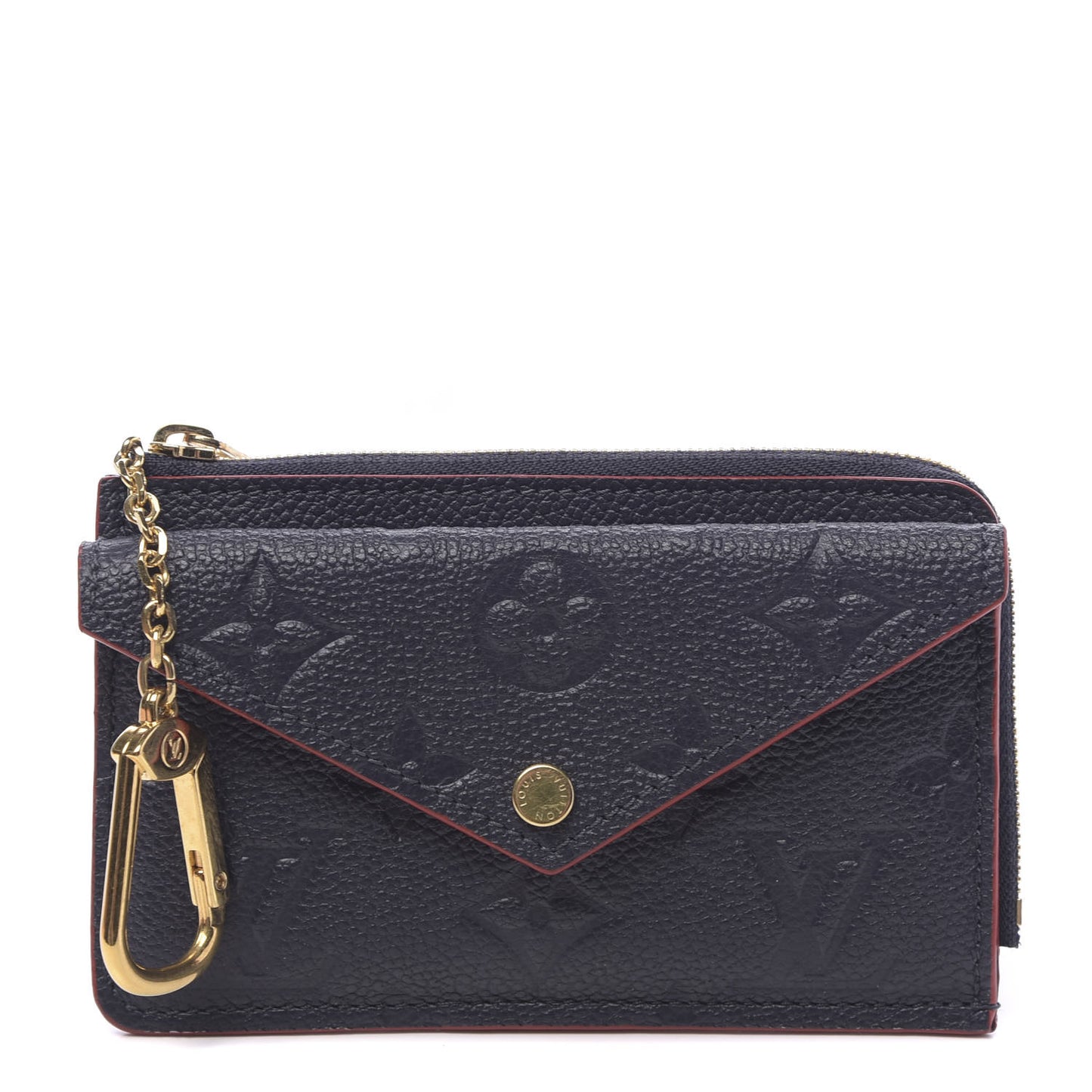 Empreinte Recto Verso Card Holder Marine Rouge