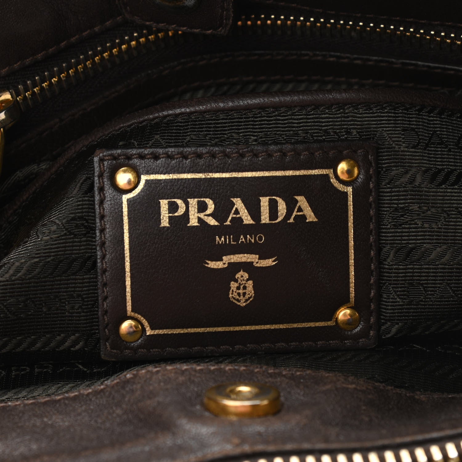 Prada Tessuto Nylon Gaufre Tote Fumo 6 of 10