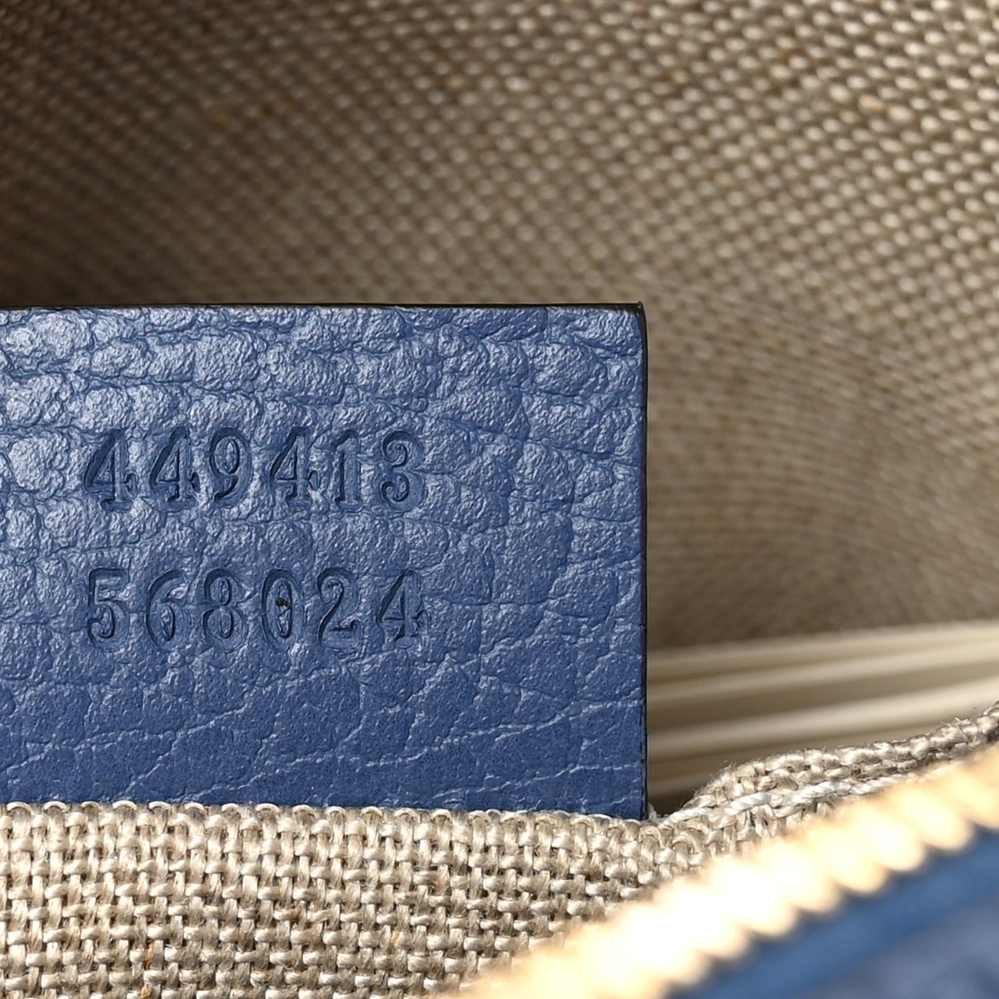 Monogram Dollar Calfskin Mini Bree Messenger Bag Beige Ebony Caspian
