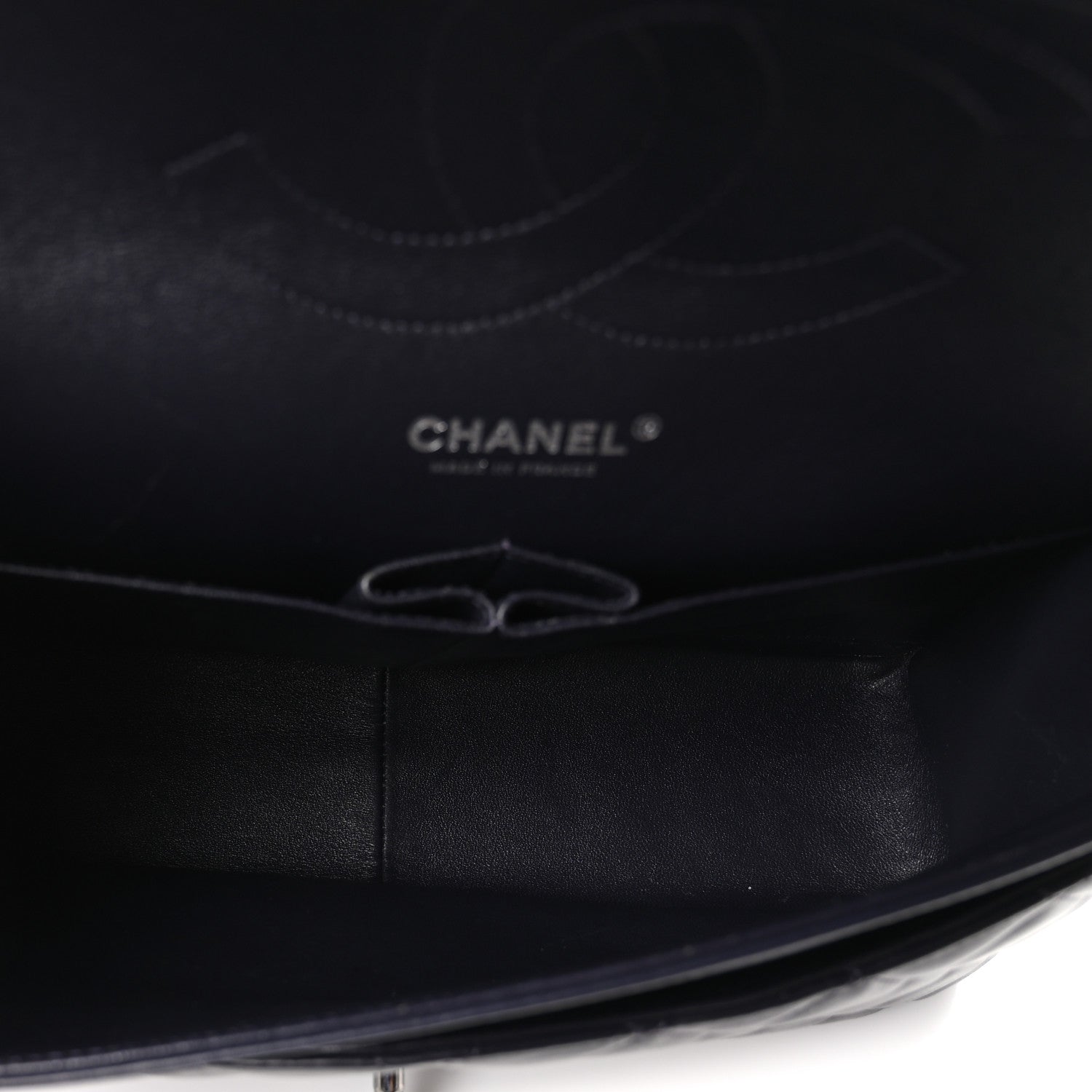 Chanel Lambskin Quilted Jumbo Double Flap Navy 5 of 10