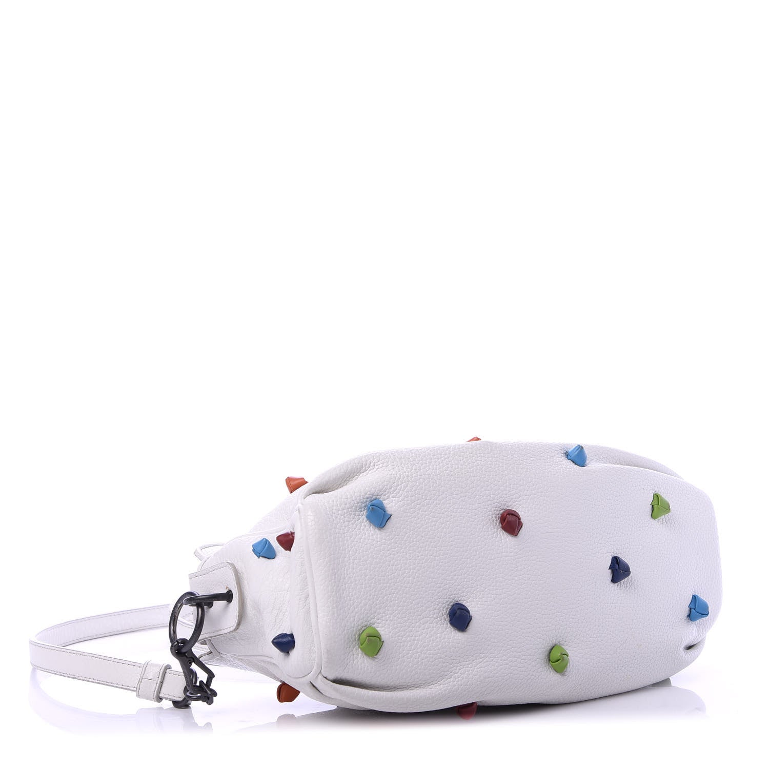 Bottega Veneta Grained Calfskin Toggle Crossbody White Multicolor 4 of 13