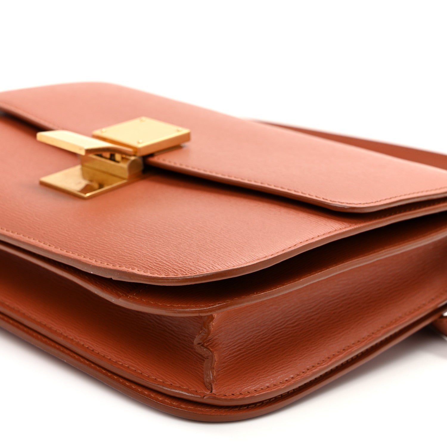 Celine Liege Calfskin Medium Classic Box Flap Bag Terracotta 10 of 10