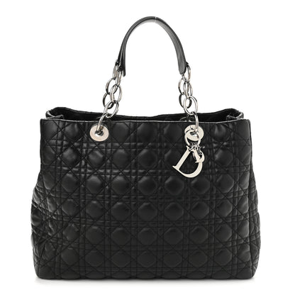Christian Dior Lambskin Cannage Large Dior Soft Shopping Tote Black 1 of 9