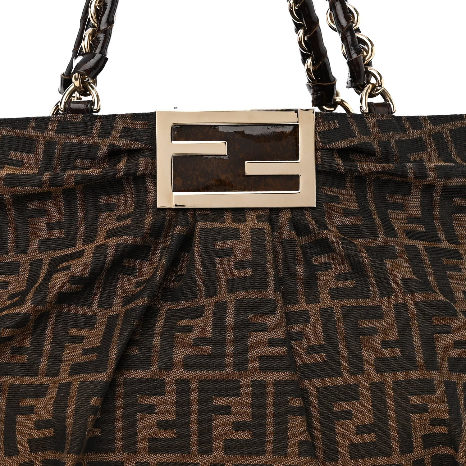 Fendi Zucca Mia Tote Tobacco 7 of 10