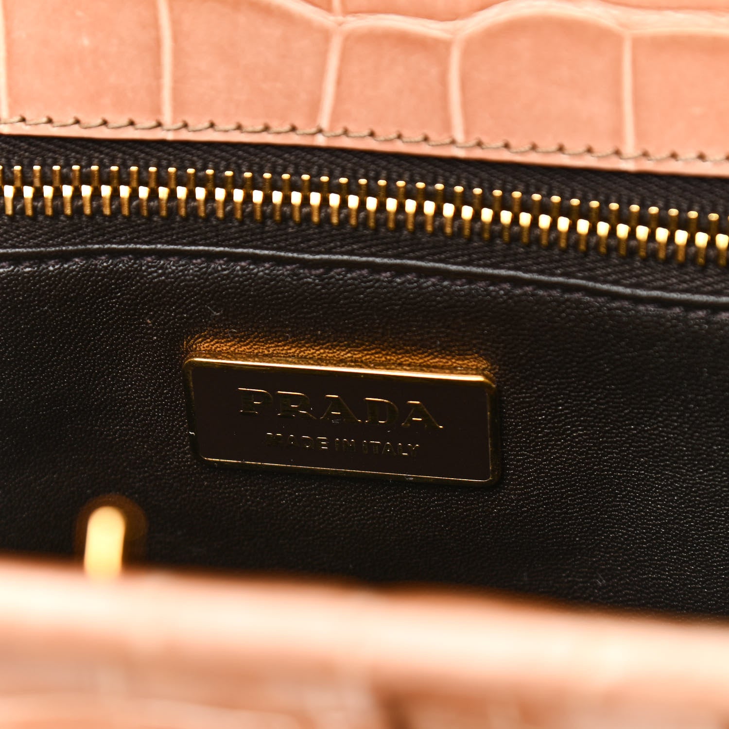 Prada Crocodile Frame Shoulder Bag Brown 7 of 7