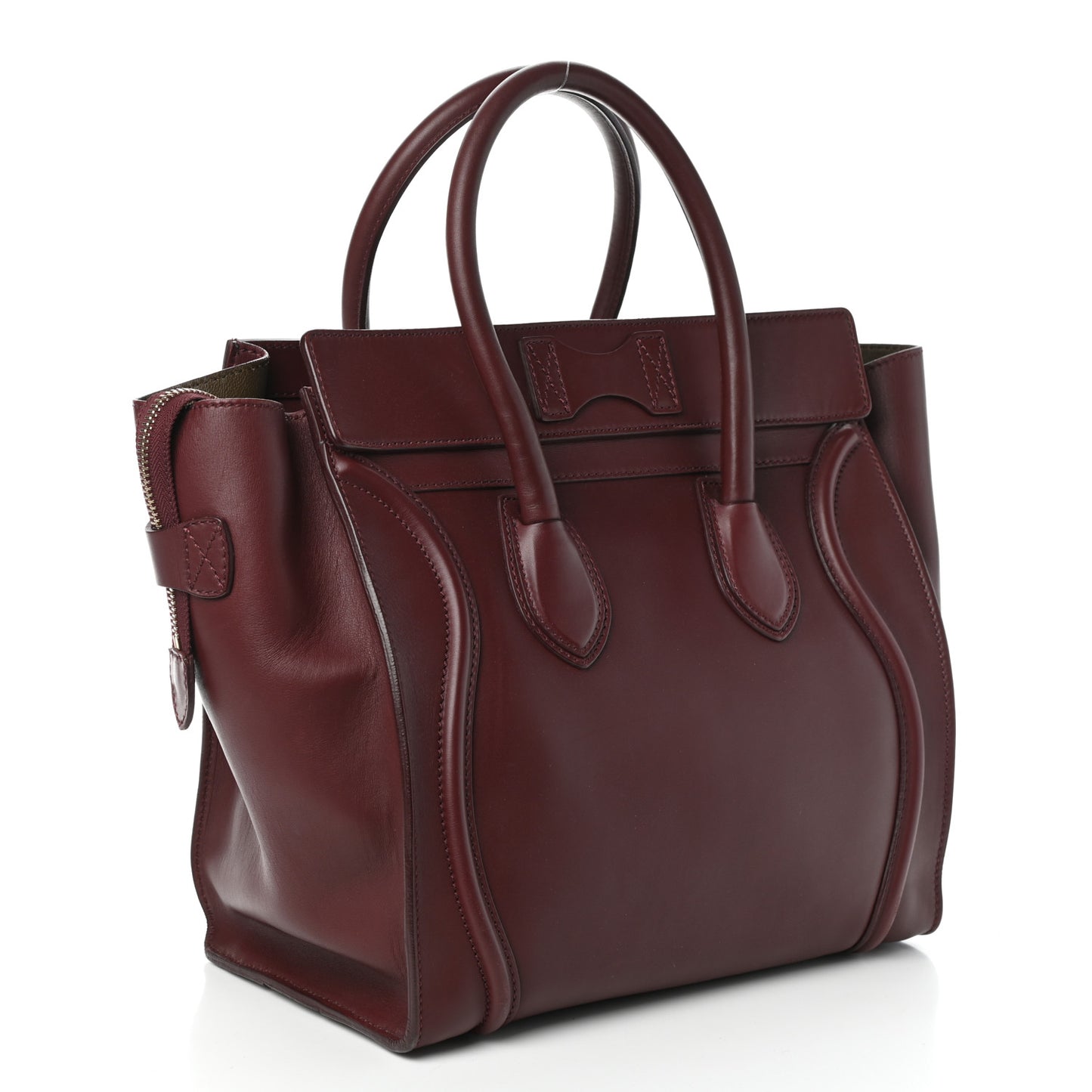 Smooth Calfskin Mini Luggage Burgundy