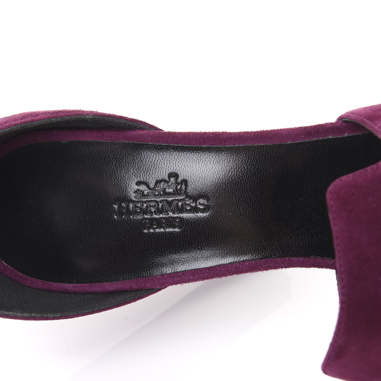 Hermes Suede Goatskin Nina Sandals 38 Lie De Vin 7 of 8
