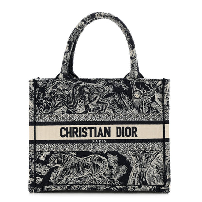 Christian Dior Canvas Embroidered Small Dioriviera Toile De Jouy Book Tote Blue 1 of 12