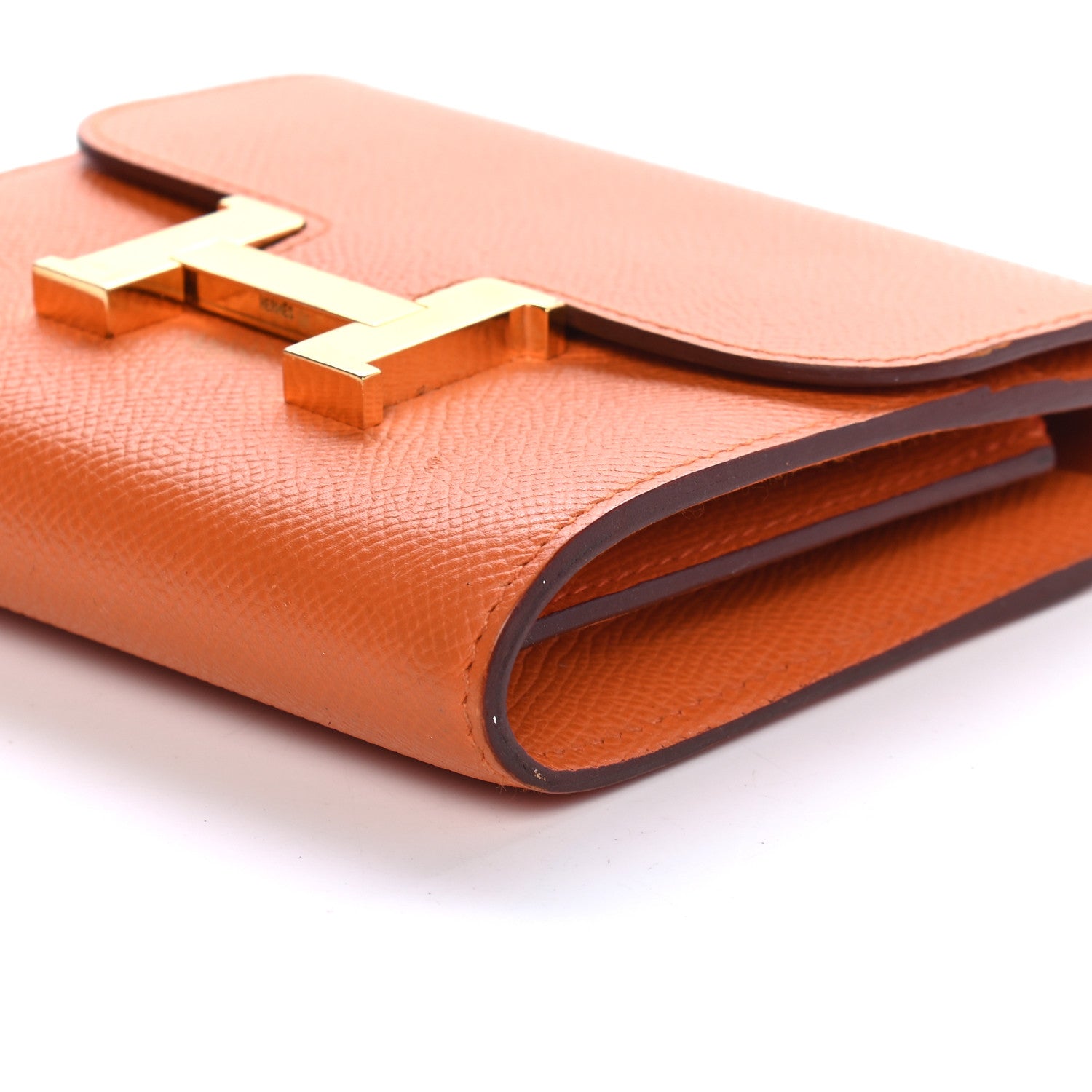Hermes Epsom Constance Short Wallet Orange 9 of 12