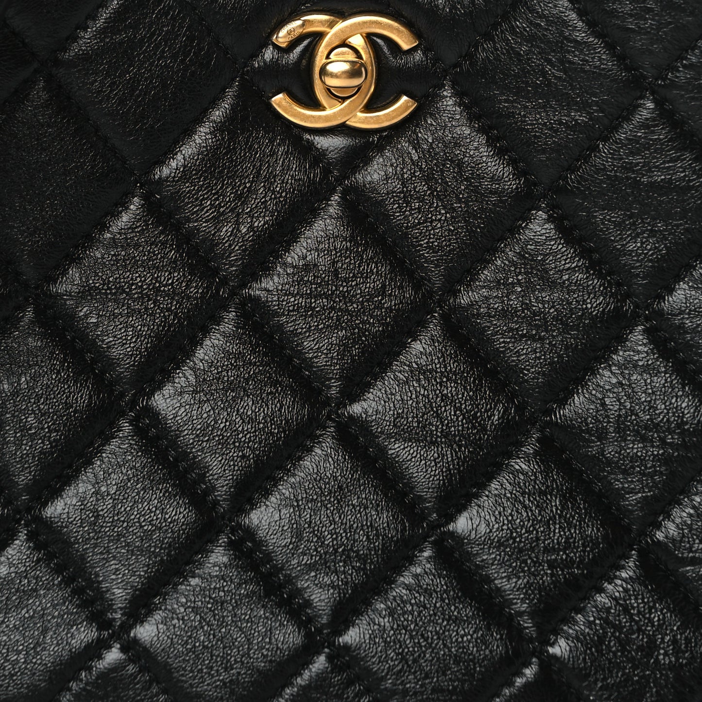 Lambskin Quilted Multi Chain Hobo Black