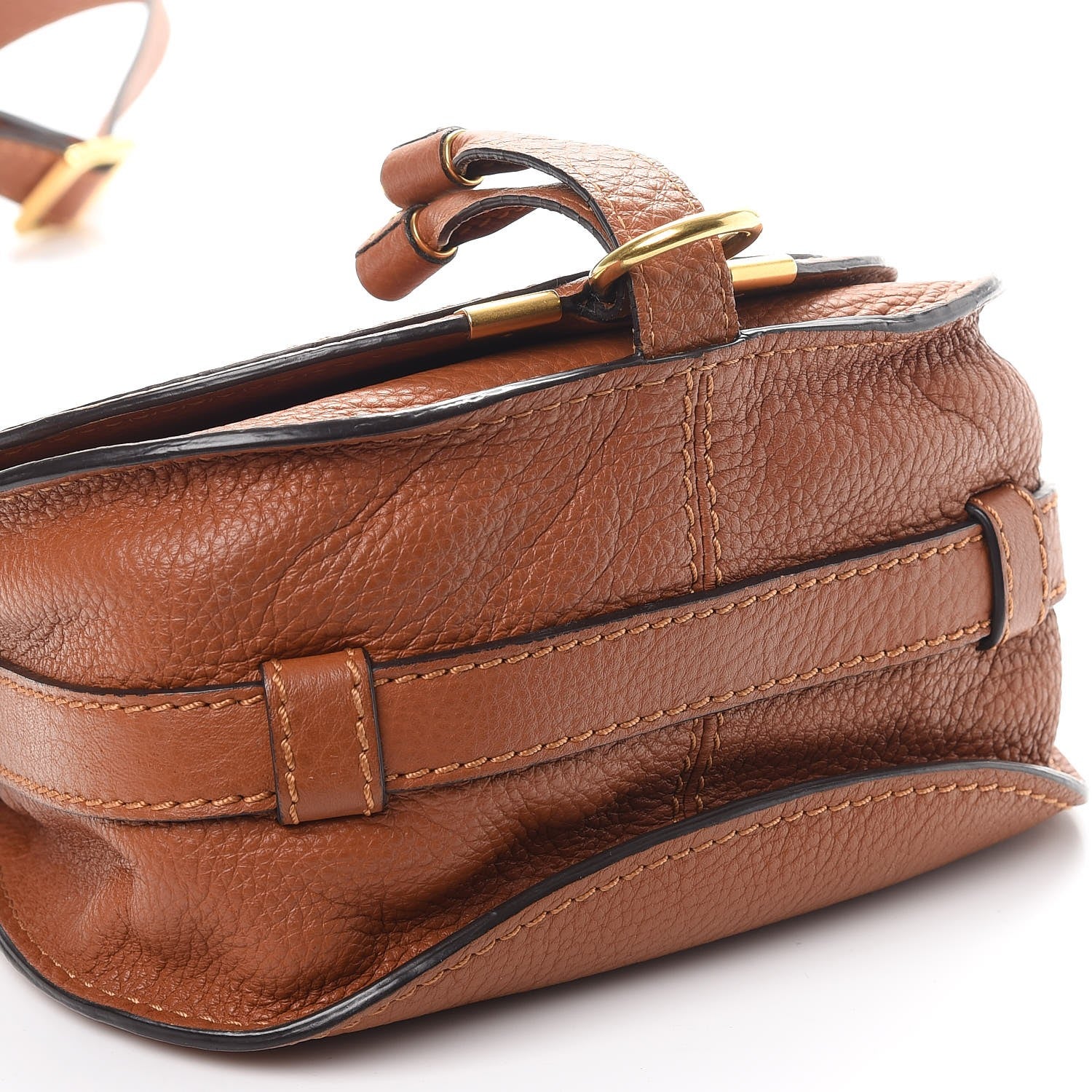Chloe Calfskin Mini Marcie Round Crossbody Bag Tan 11 of 12