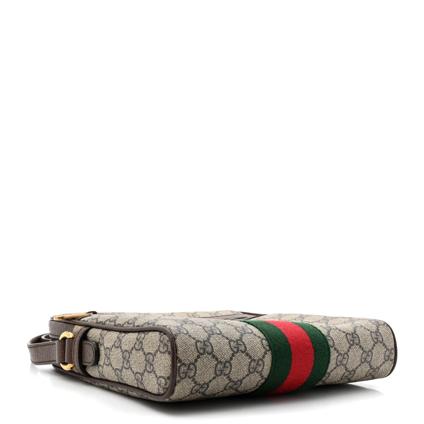 GG Supreme Monogram Web Small Ophidia Messenger Bag Brown