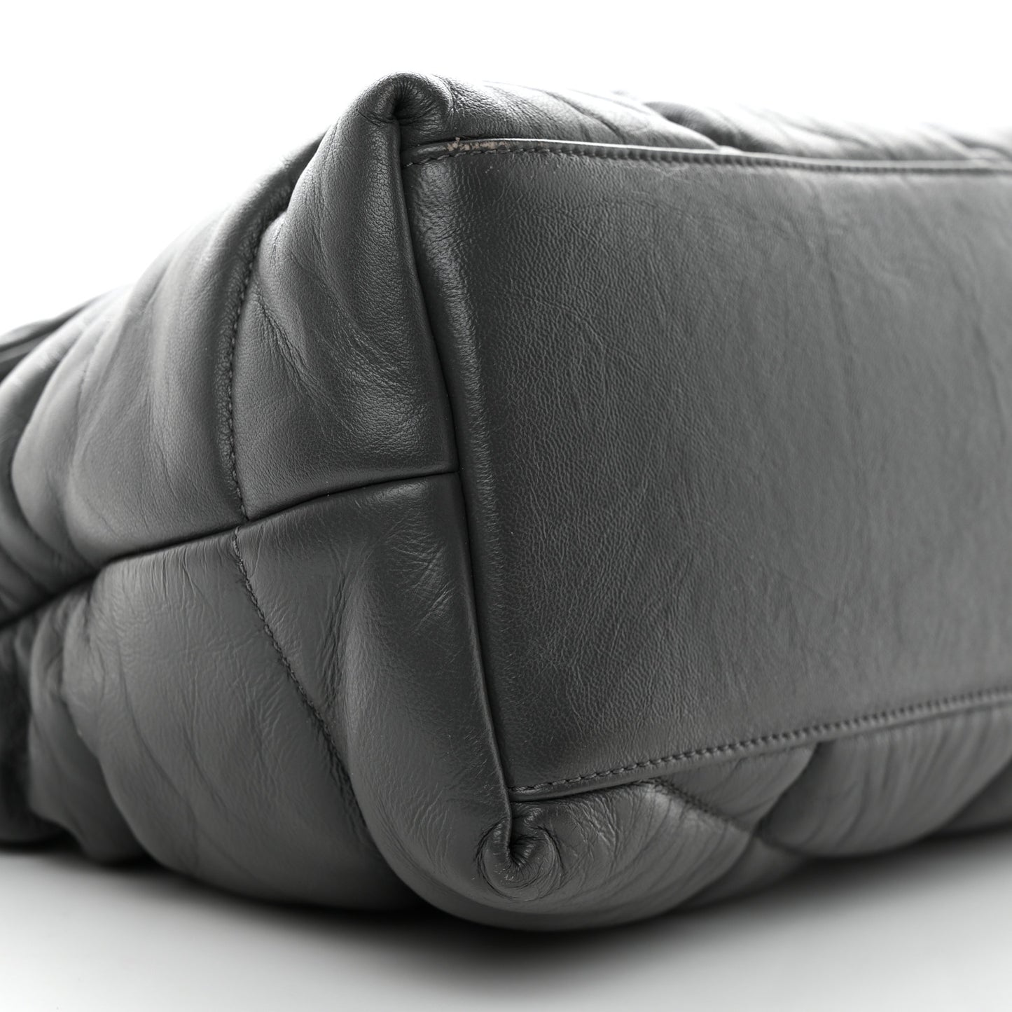 Calfskin Quilted Medium Loulou Puffer Monogram Chain Satchel Storm