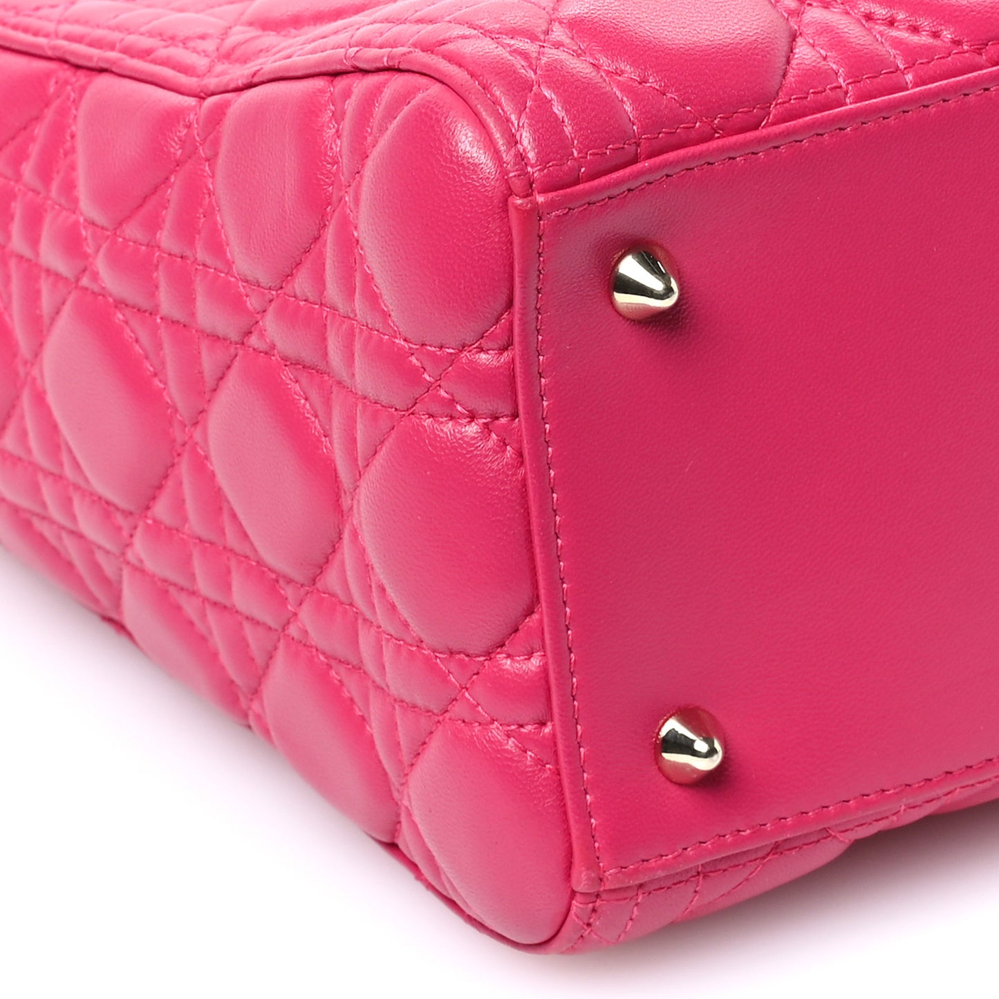 Lambskin Cannage Medium Lady Dior Pink