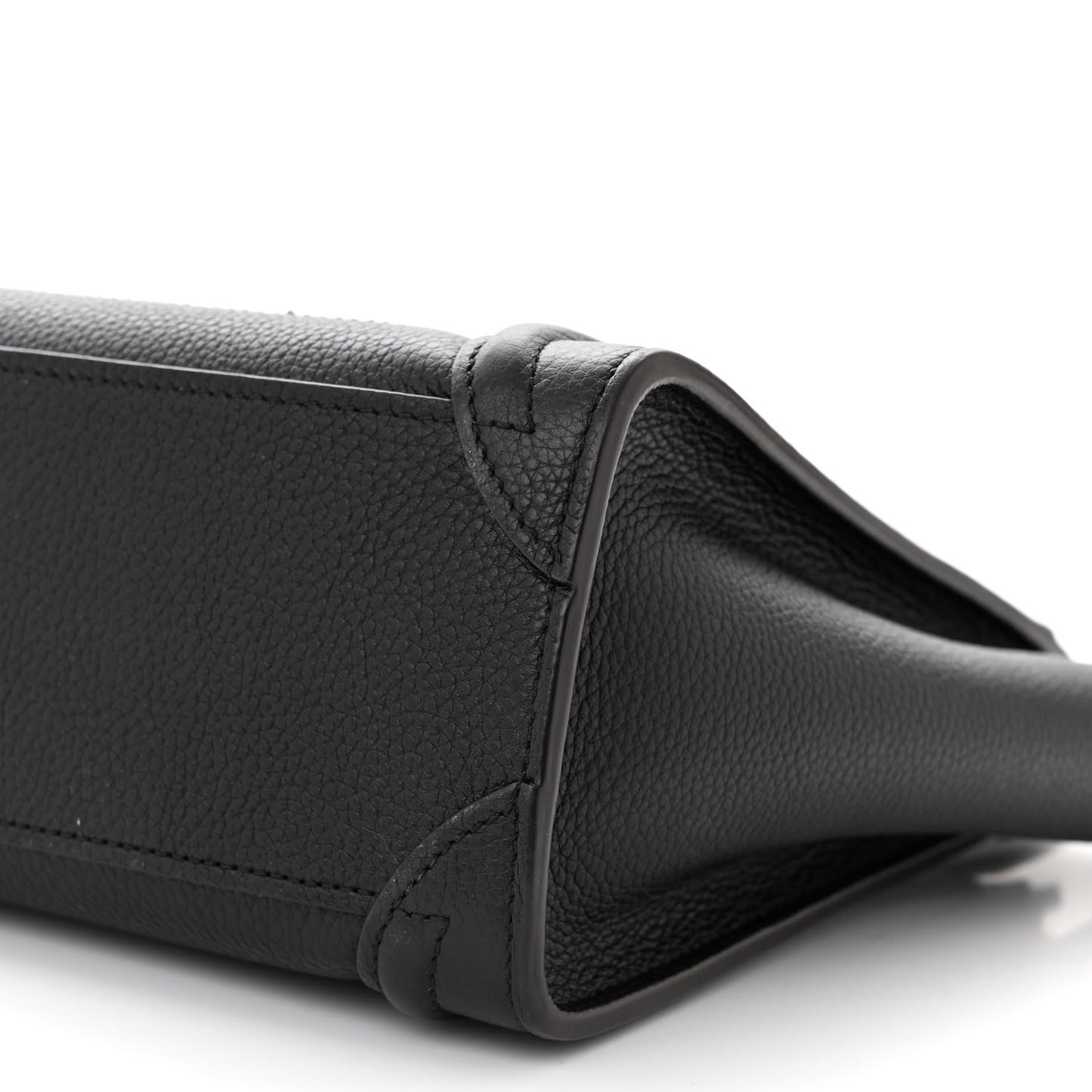 Drummed Calfskin Nano Luggage Black