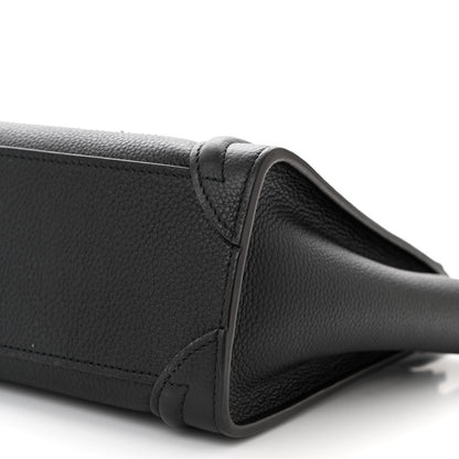 Celine Drummed Calfskin Nano Luggage Black 10 of 10