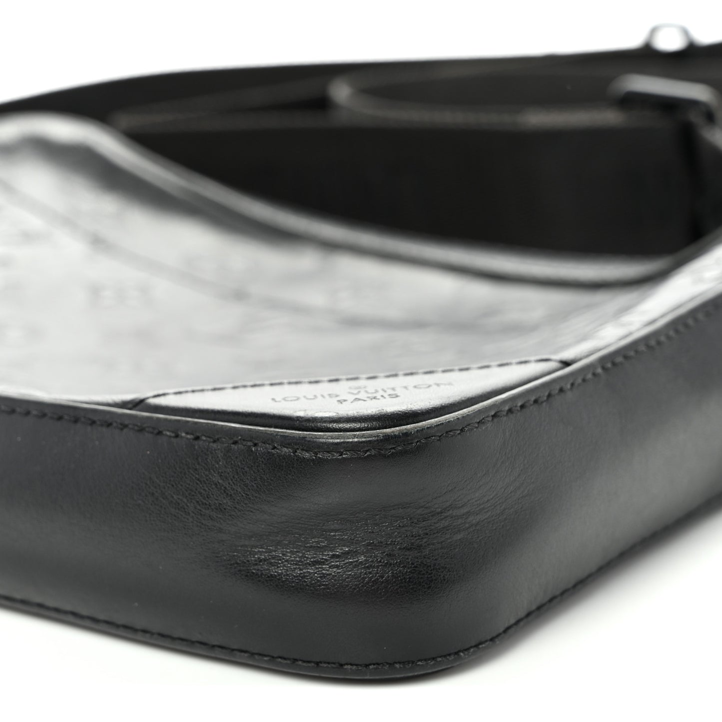 Calfskin Monogram Shadow Duo Messenger Black