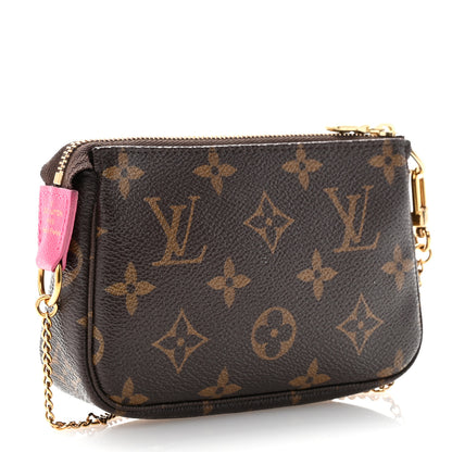 Louis Vuitton Monogram 2019 Christmas Animation Mini Courchevel Pochette Accessories Fuchsia 3 of 9