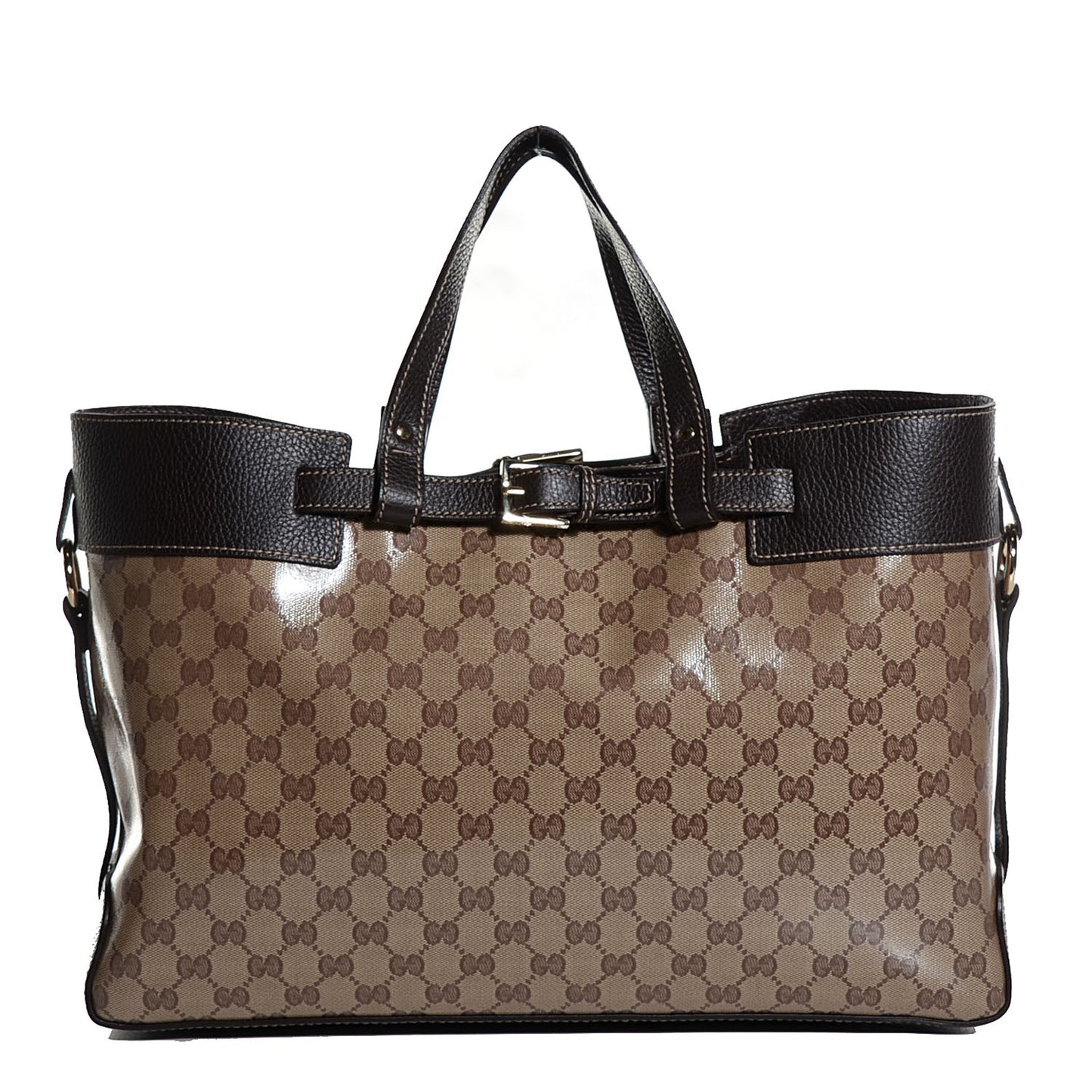 Crystal Monogram Tote Brown