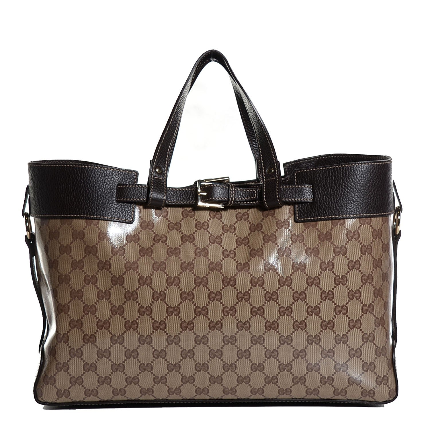 Gucci Crystal Monogram Tote Brown 1 of 7
