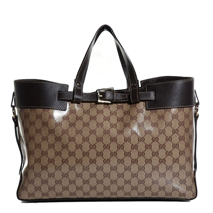 Gucci Crystal Monogram Tote Brown 1 of 7